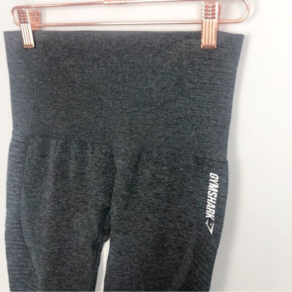 GYMSHARK | Charcoal Gray 7/8 Length Leggings Booty Accents Women’s Size Small - Picture 2 of 7